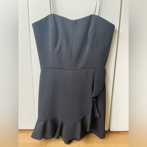 Amanda Uprichard Black Strapless Romper -s